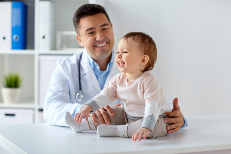 doctor and baby - treat pediatric emergencies with gentle care