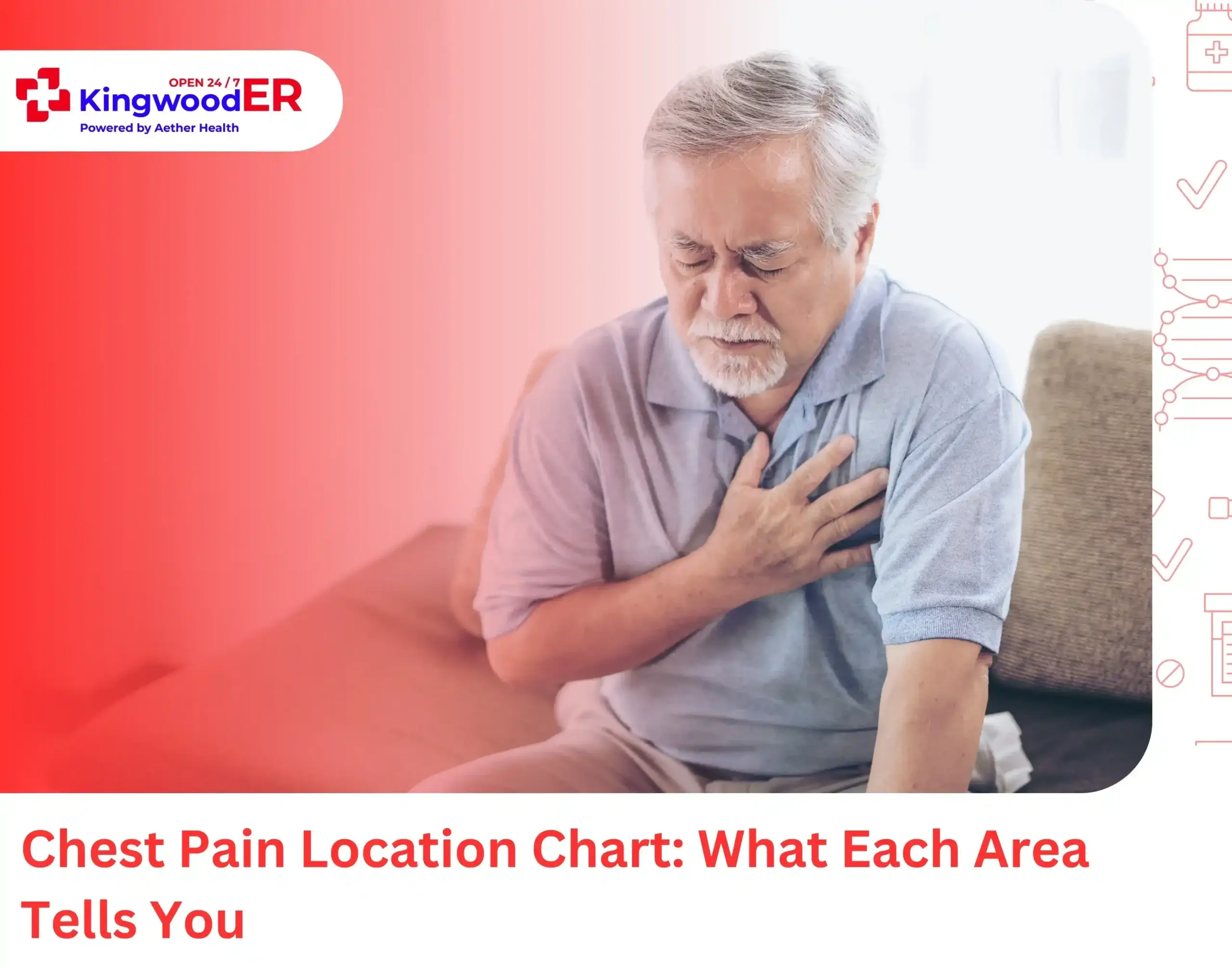 Chest Pain Location Chart What Each Area Tells you