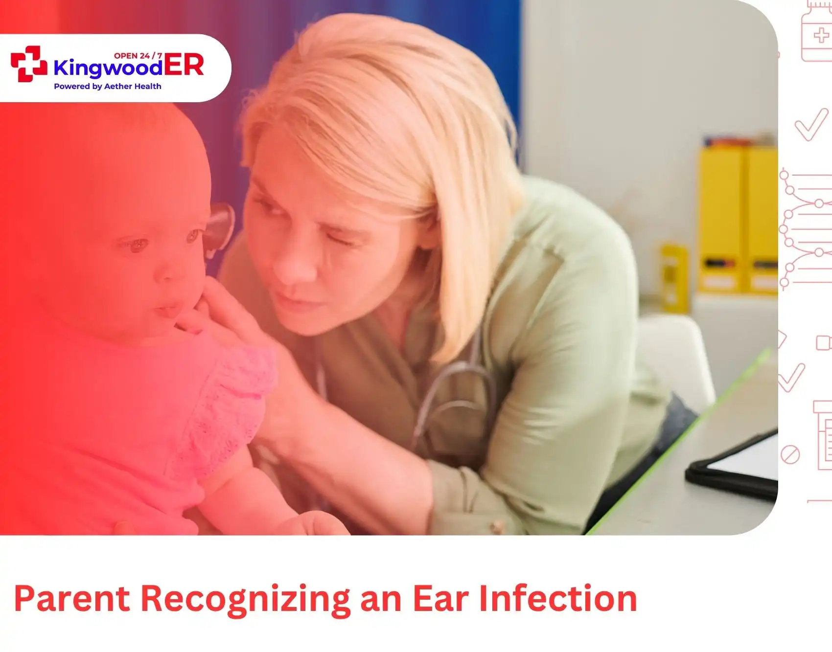 Parent comforting a child with ear infection symptoms